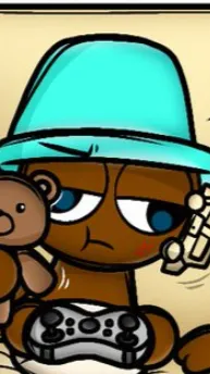 ai character: Pud (pudding) background