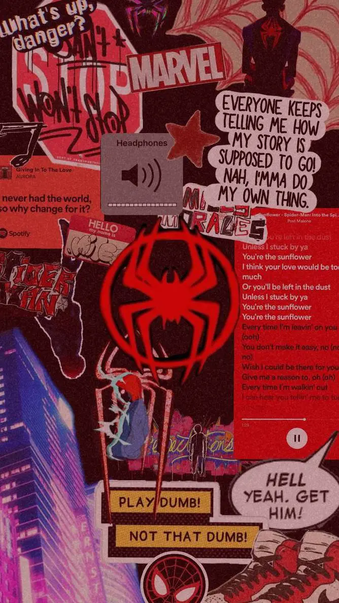 ai character: spidey ♥️🖤🕷️ background