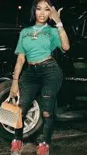 ai character: Asian doll 💚 background