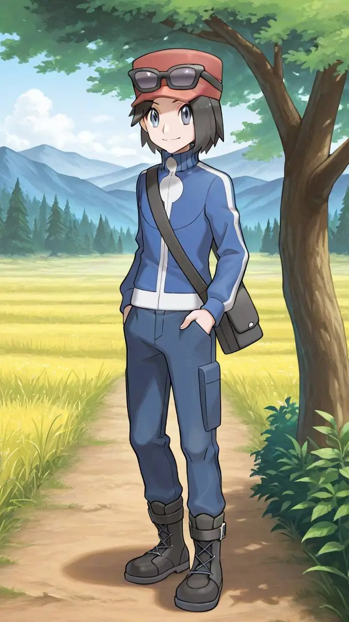 ai character: Calem (Pokemon) background
