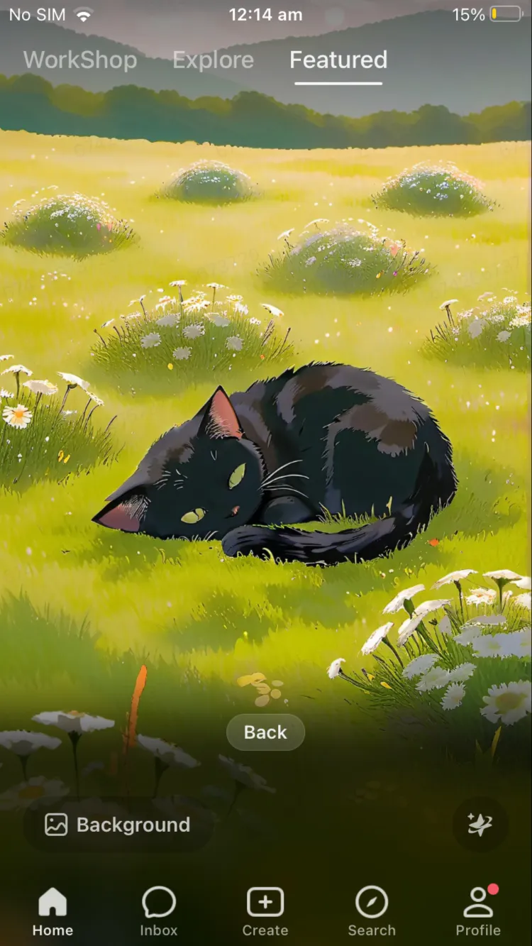 ai character: Cat background