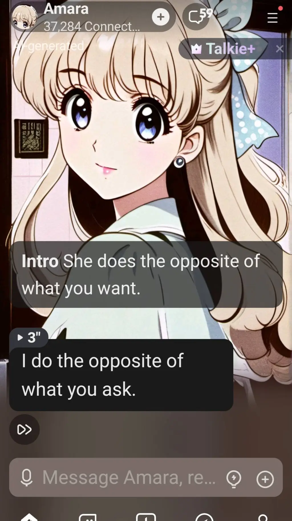 ai character: CONTINUE IT!!! background