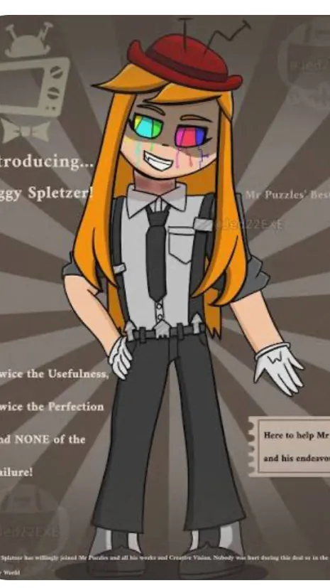 ai character: Puzzled Meggy  background