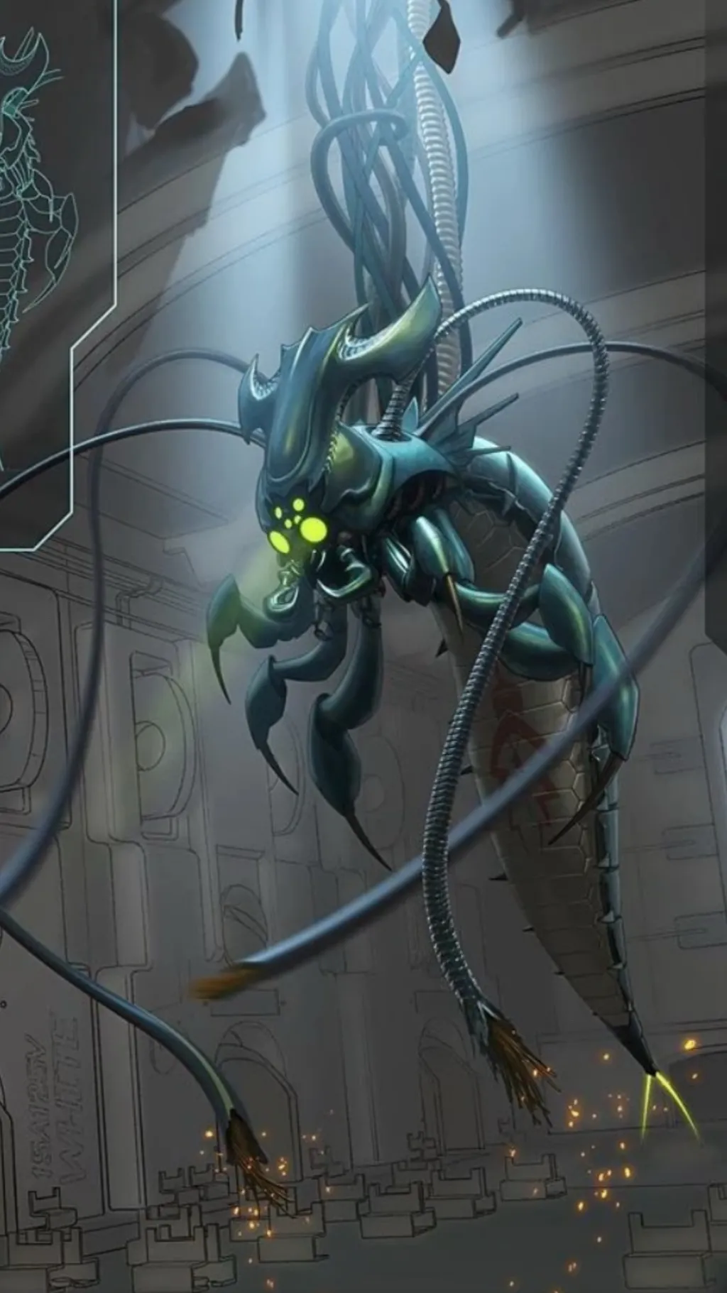 ai character: Cy-Bugs queen background