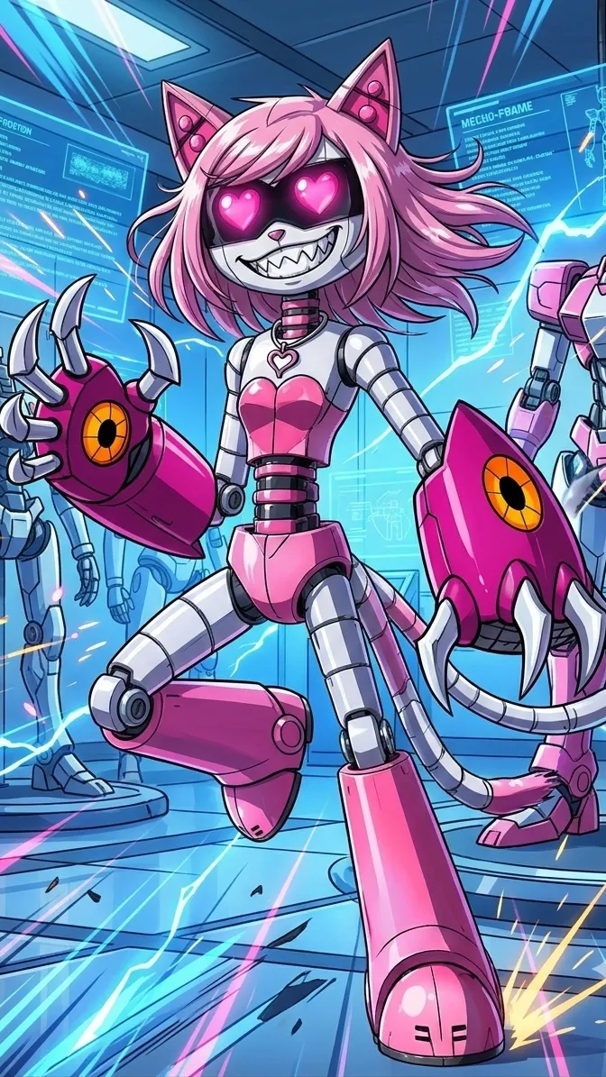 ai character: Kitty love cat background