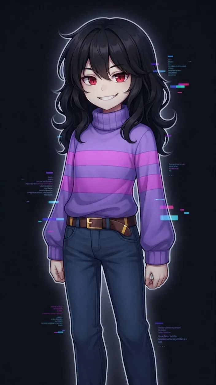 ai character: Frisk Betty Chara  background
