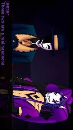 ai character: jester tickettaker background