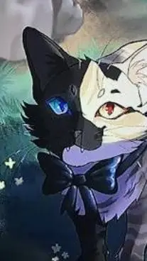 ai character: evil med cat! background
