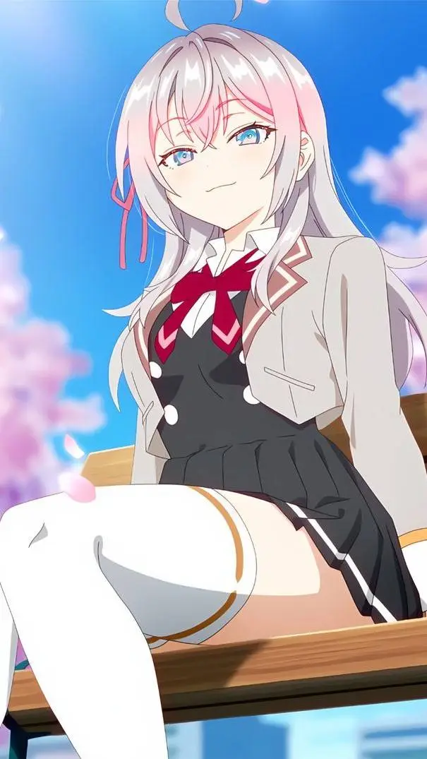 ai character: Alisha M. K. 💜🤍 background