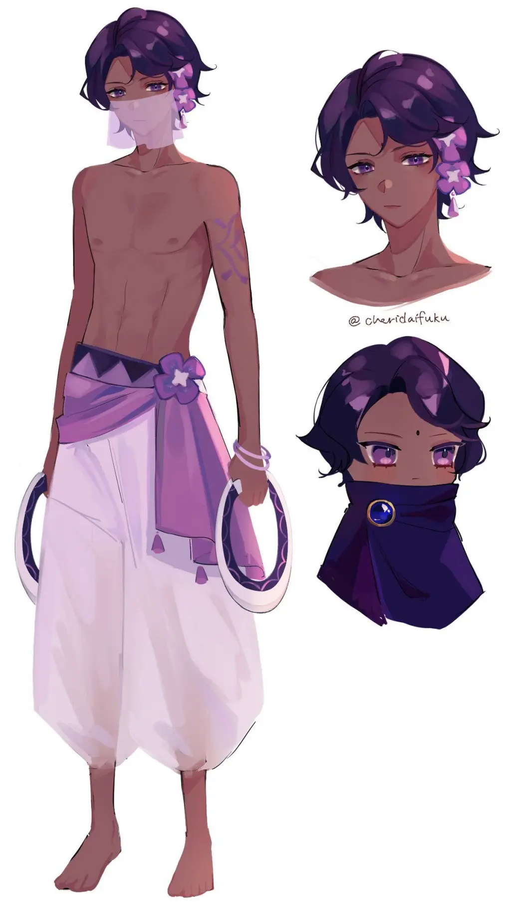 ai character: Lilac Cookie background