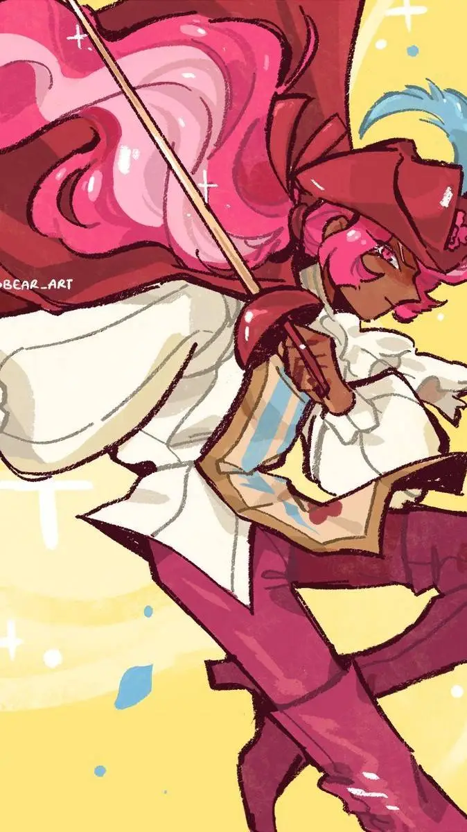 ai character: Raspberry Mousse background