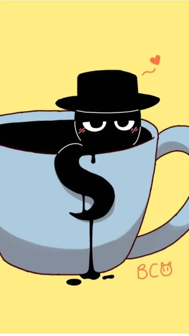 ai character: black cup background