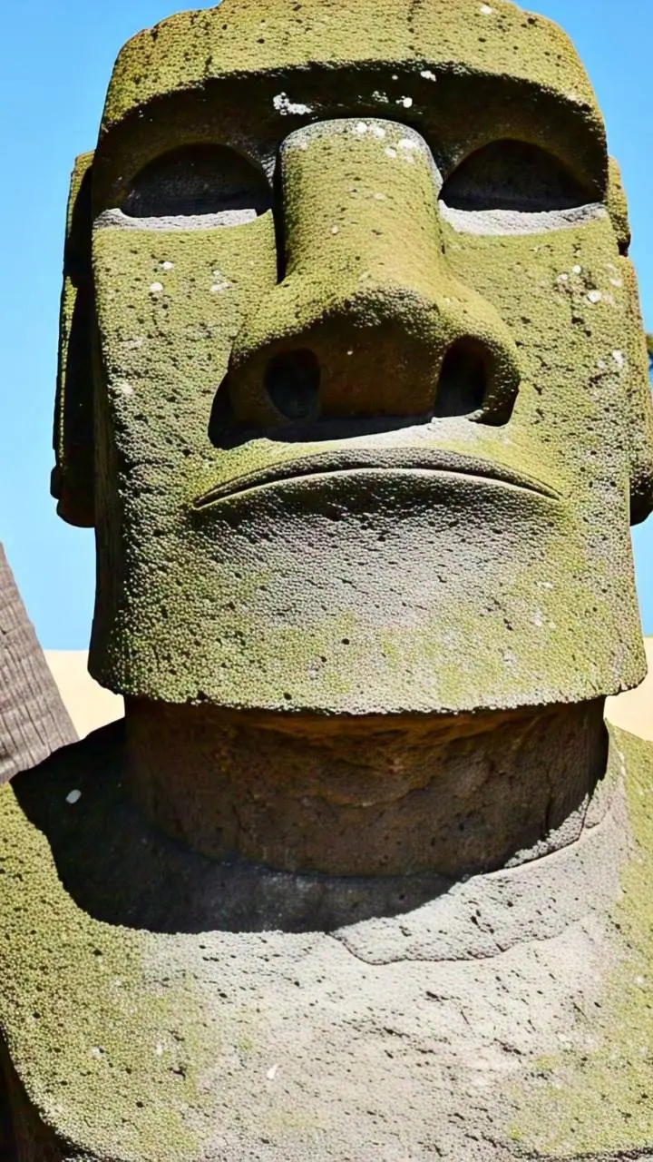 ai character: moai background