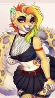 ai character: pedra leporad  background