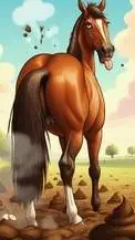ai character: Pooping pony background
