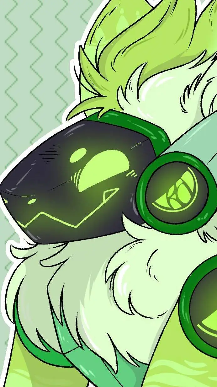 ai character: Green background