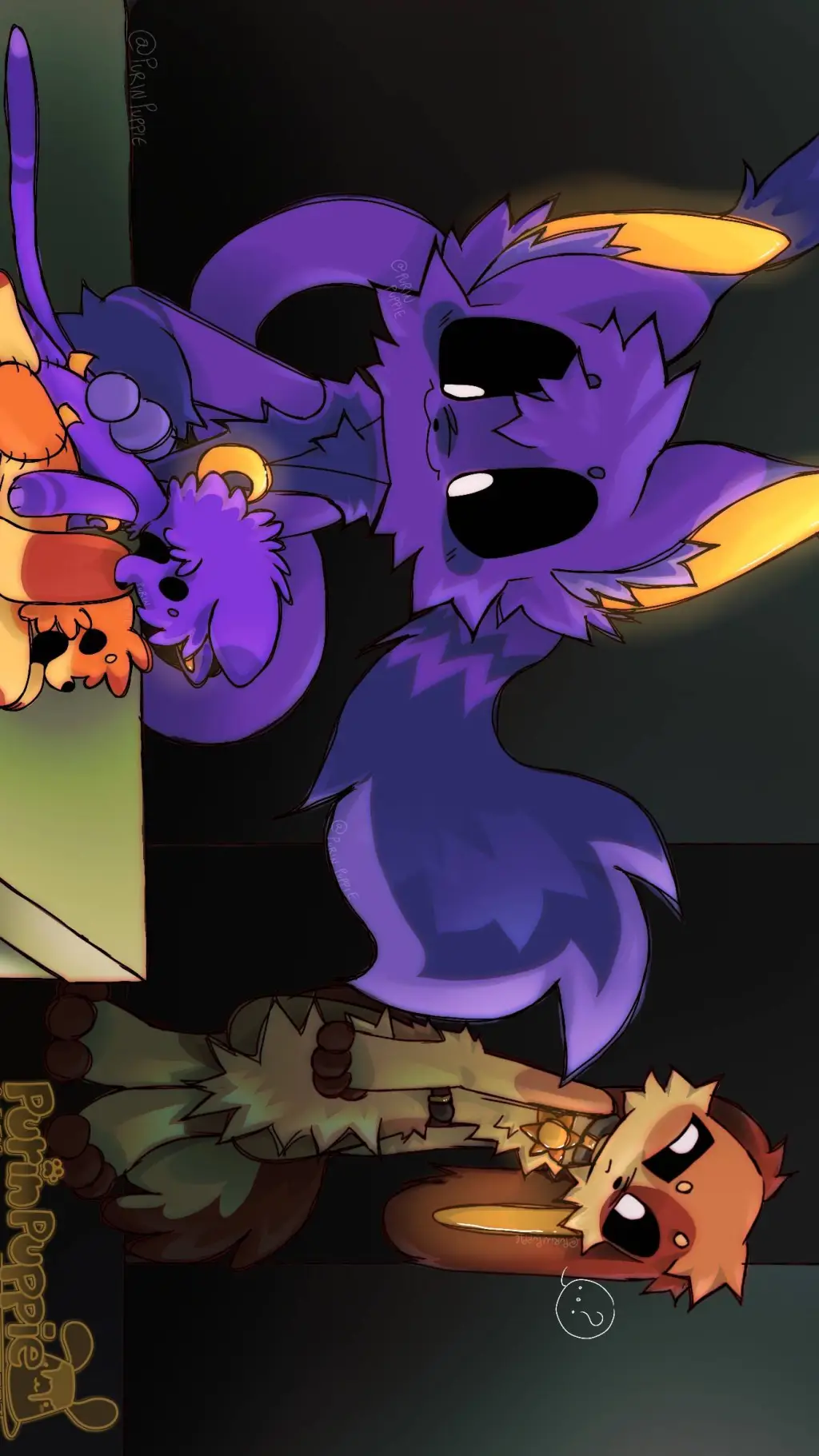 ai character: Catnap an Dogday. background