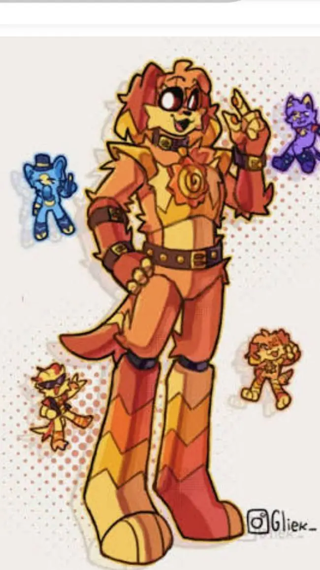 ai character: Glamrock dogday background