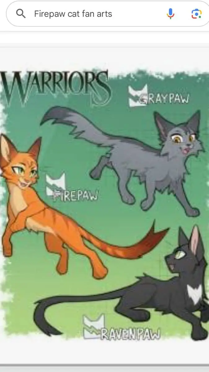 ai character: Firepaw  background
