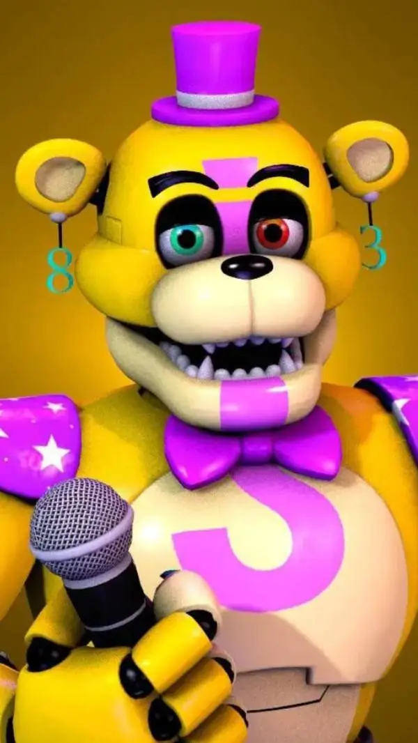 ai character: Glamrock Fredbear  background
