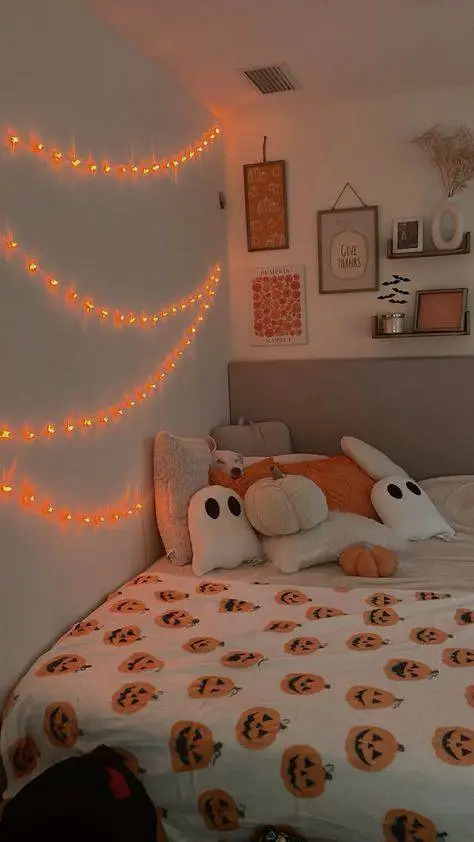 ai character: Halloween sleepove background