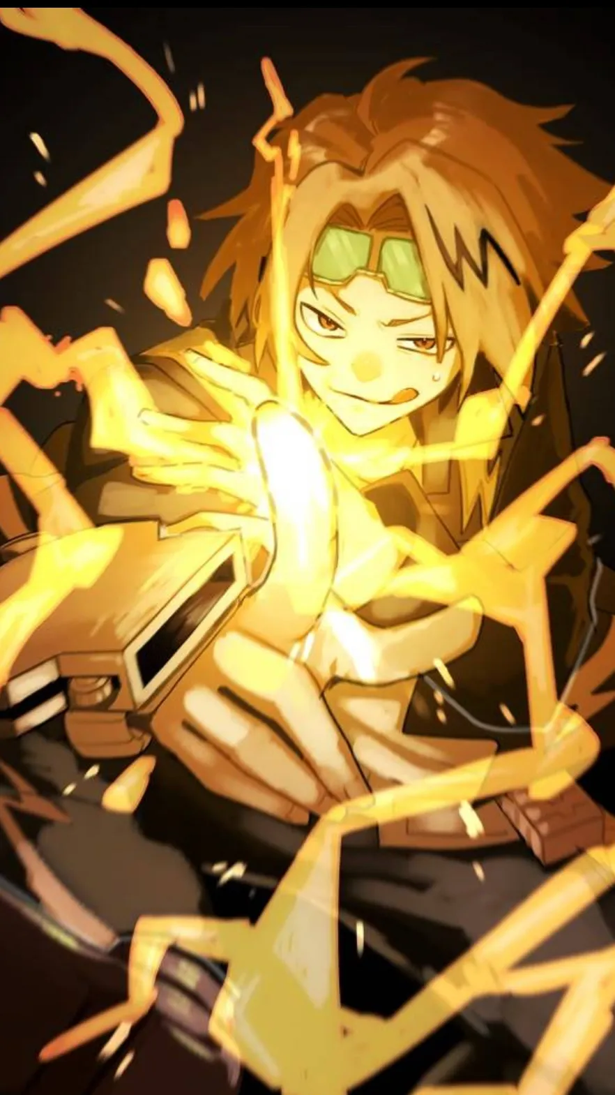 ai character: Denki Kaminari  background