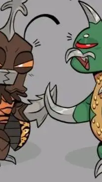 ai character: Gigan y Megalon  background