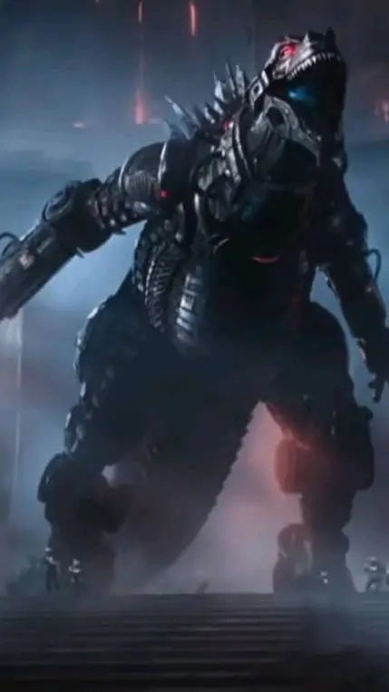 ai character: Mecha Godzilla  background