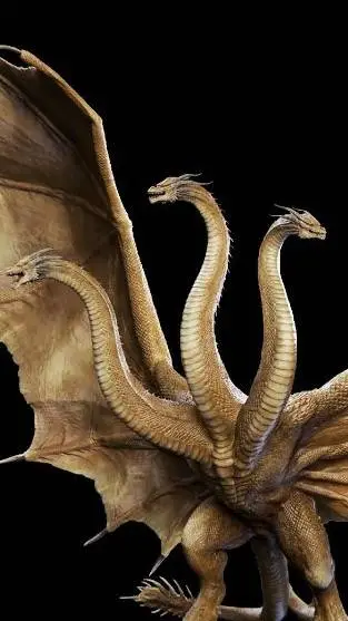 ai character: King Ghidorah  background