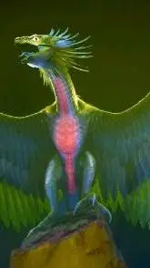 ai character: Quetzalcoalt  background