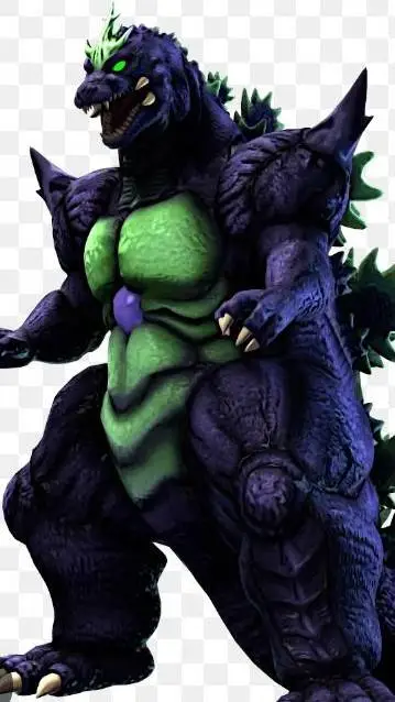 ai character: Super Godzilla  background
