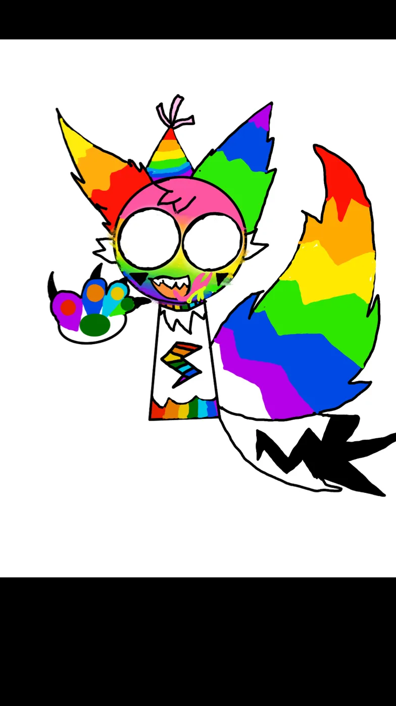 ai character: Rainbowpoptart￼￼ background