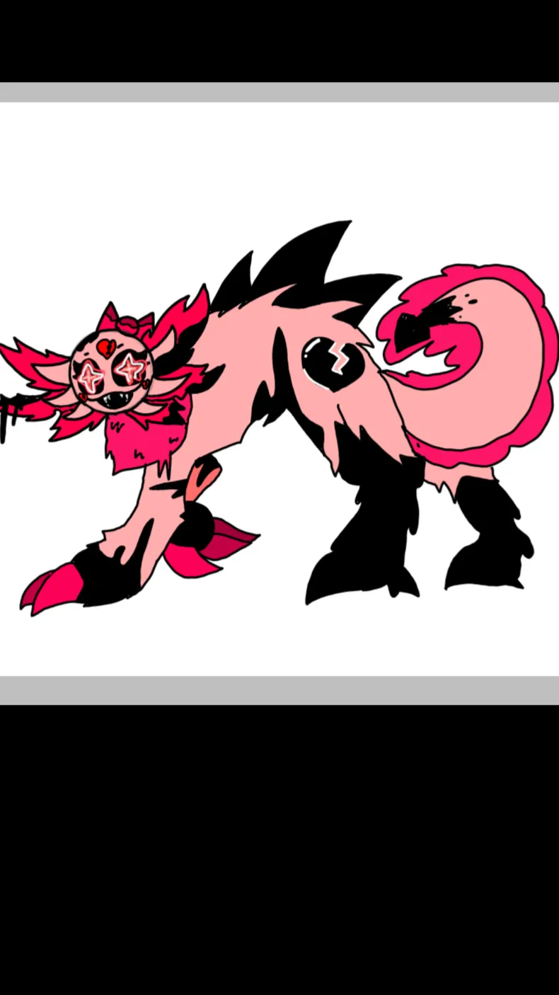 ai character: Exe pink drop background