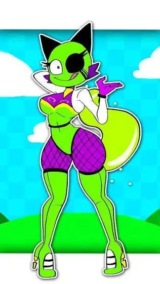 ai character: Mujer Acid  background