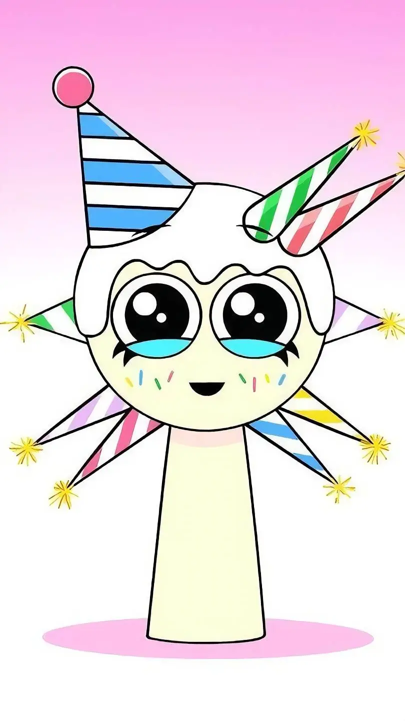 ai character: Sprunki Funfetti  background