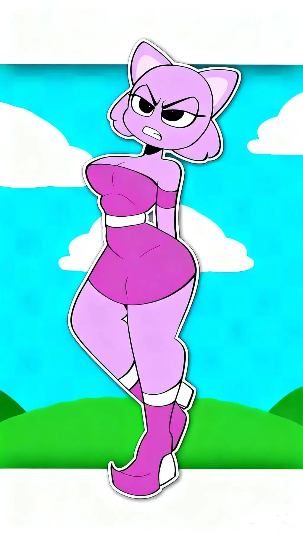 ai character: Mujer Milli enojad background