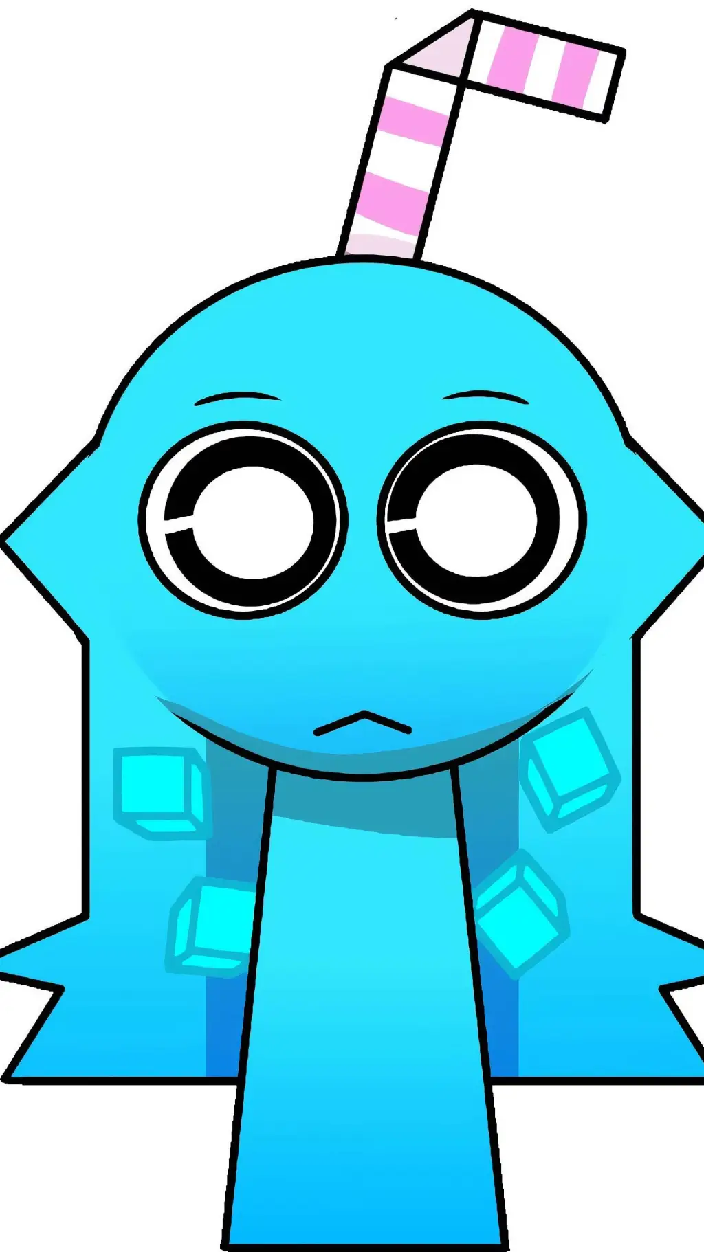 ai character: Sprunki oc Aqua  background