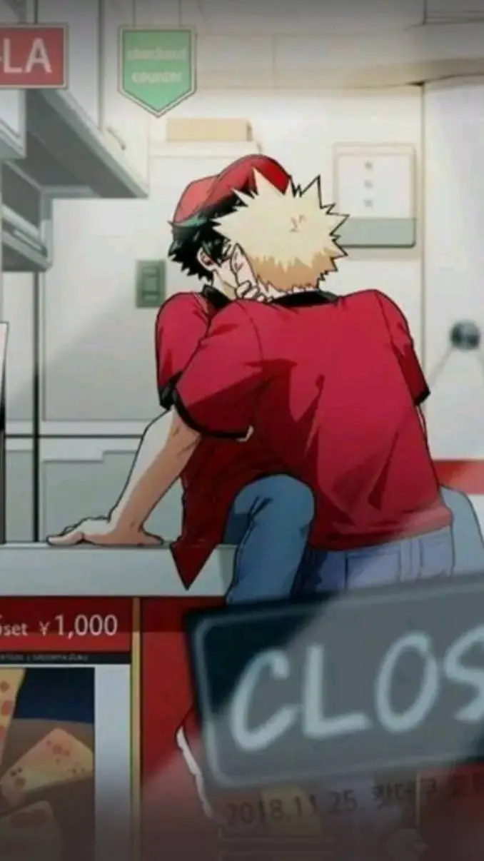 ai character: deku y bakugo  background