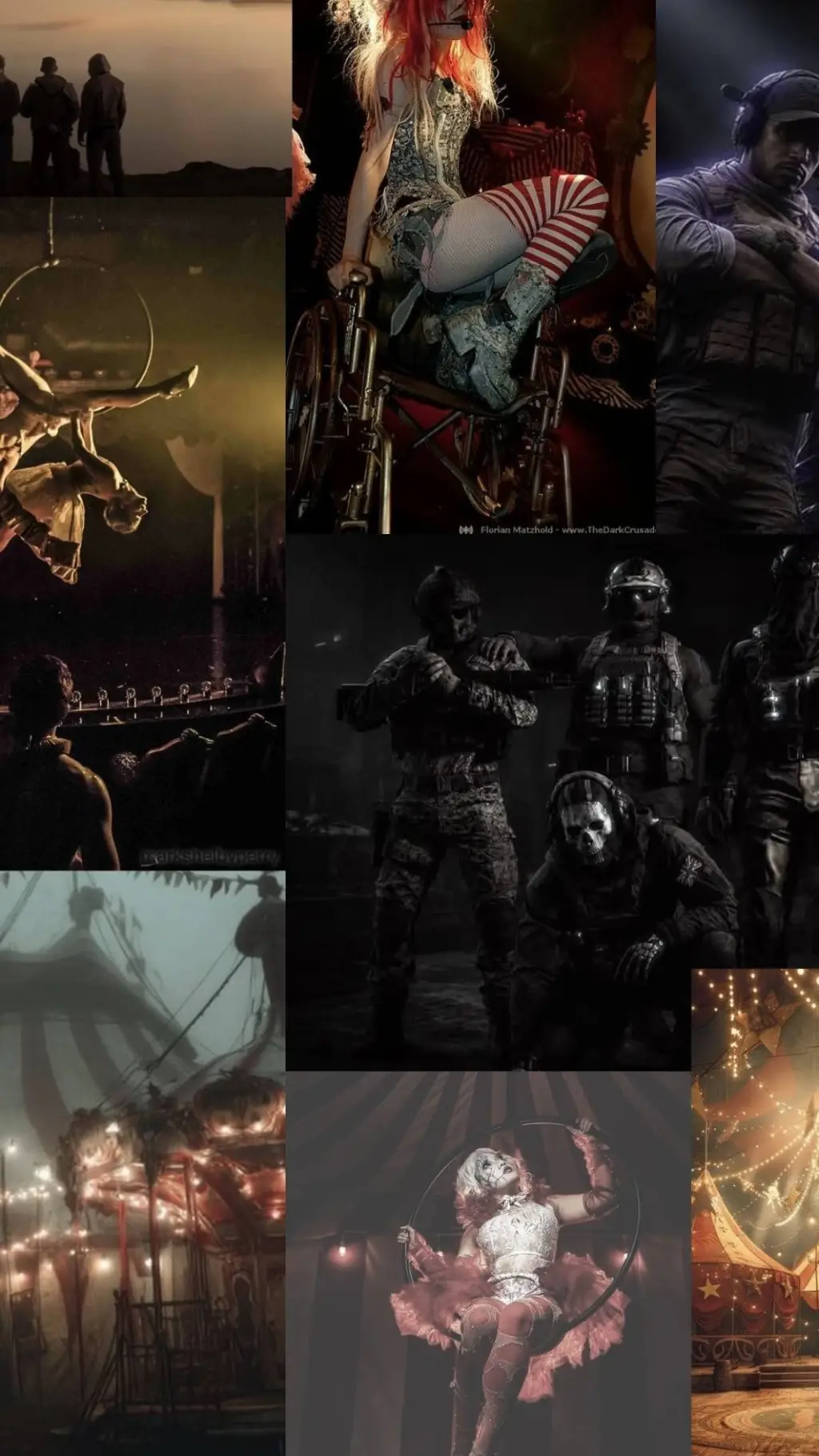ai character: COD - circus? background