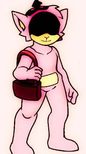 ai character: pink tubby boy background