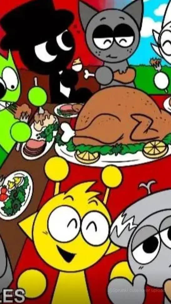 ai character: sprunki thanksgivi background