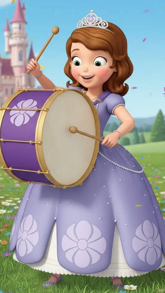 ai character: princess sofia   background