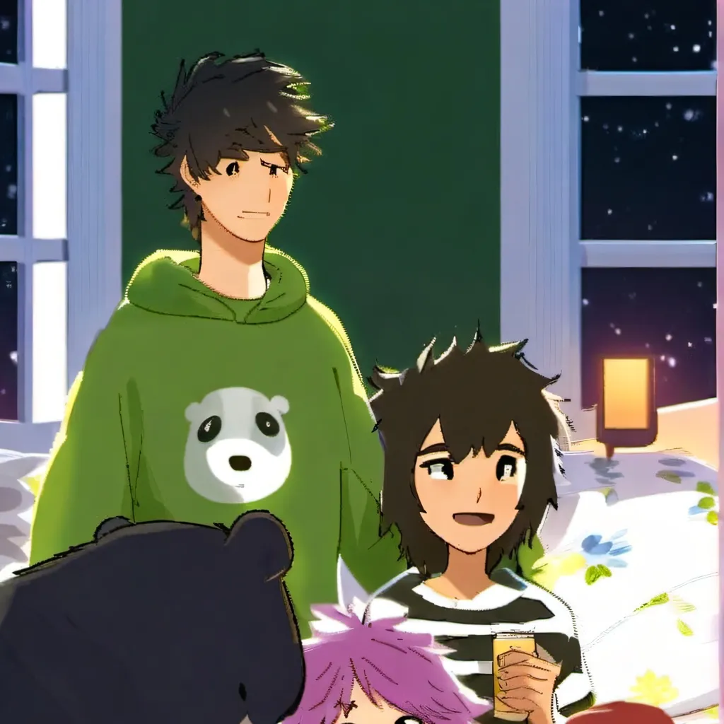 chat with ai character: freaky sleep over