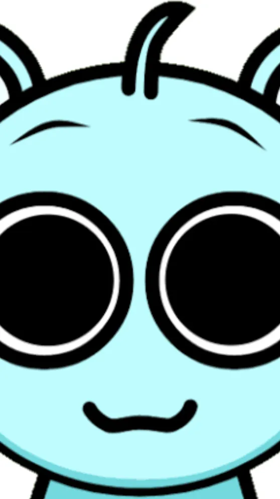 ai character: Sprunki Black fung background