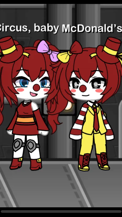 ai character: Beby and Ronald  background