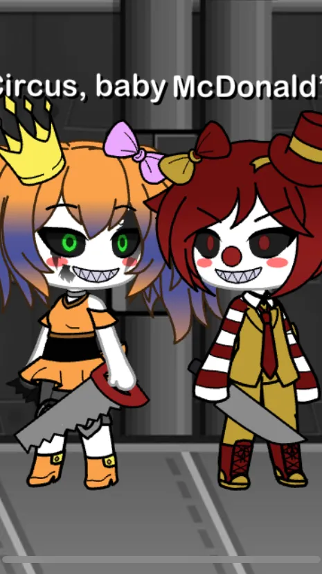ai character: Evil beby Ronald  background