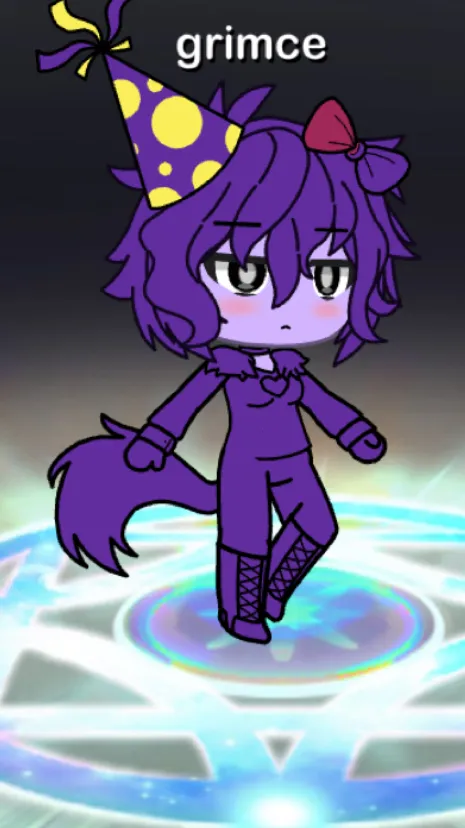 ai character: grimce  background