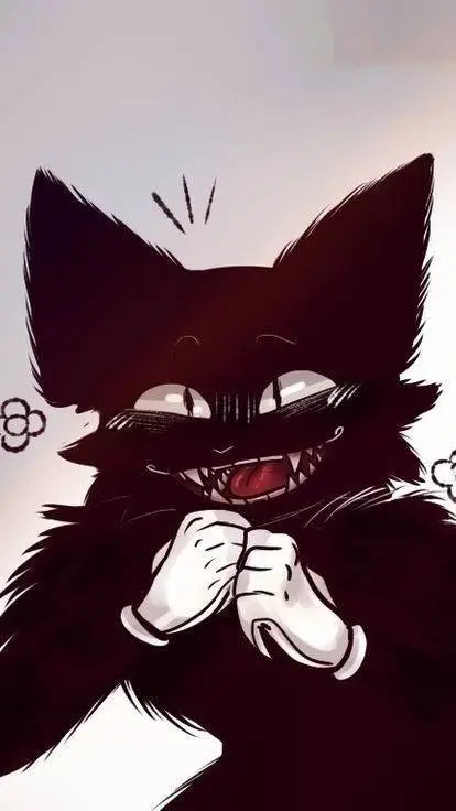 ai character: Cartoon Cat ('-w-) background