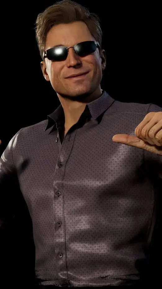 ai character: Johnny Cage  background