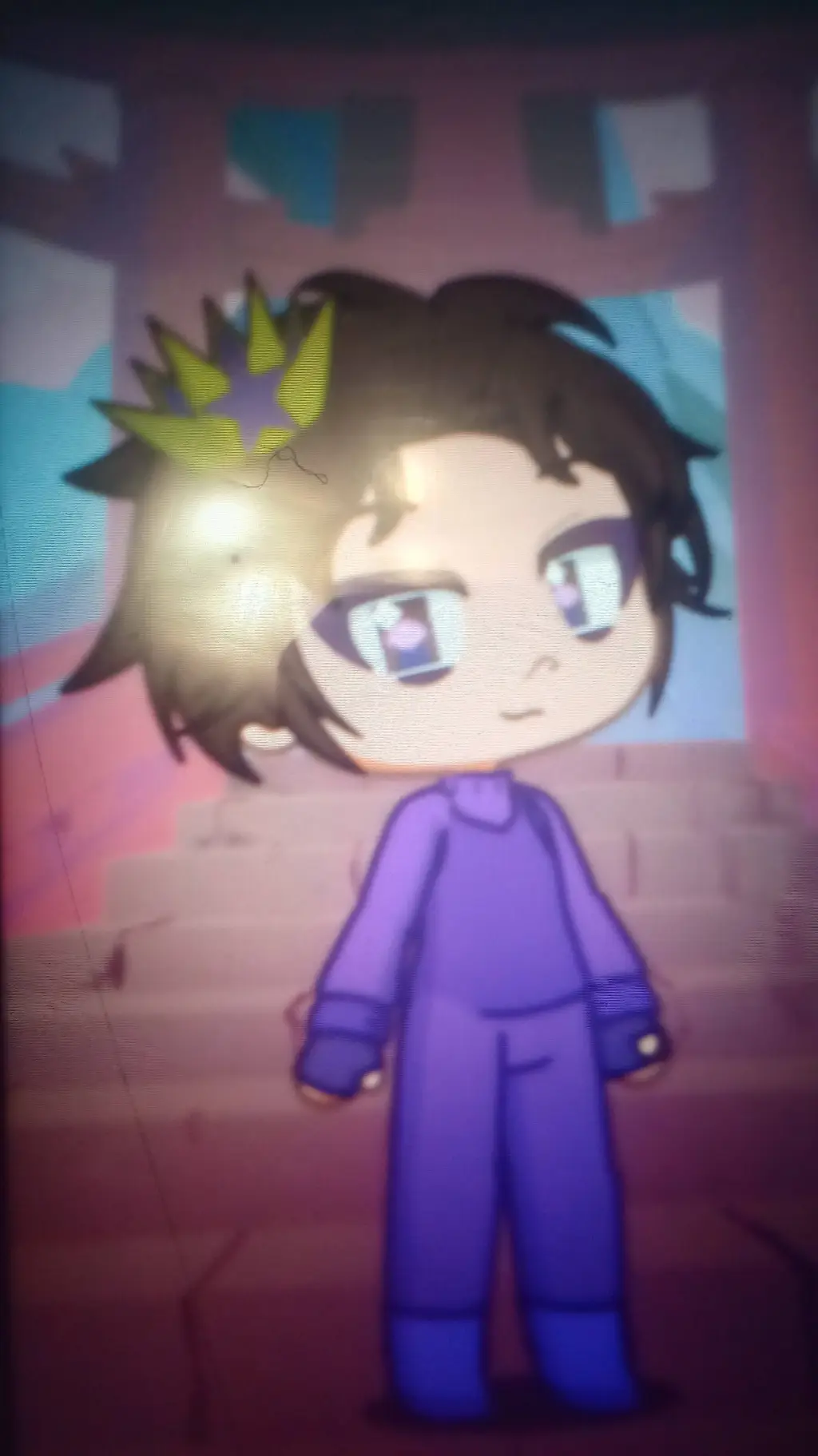 ai character: 💜👑king👑💜 background